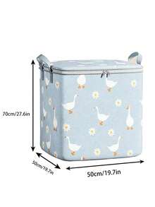 1pc Non-Woven Closet Organizer Storage Bag Clothes Quilts Storage Bag Large Capacity Moving Packaging Bags Luggage Bags Large Capacity Non-Woven Quilt Clothes Storage Bag Clothes Packaging Box Quilt Organizer Storage Bag - Blue - View 7