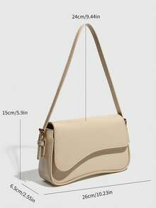 Burgundy Bag Minimalist Solid Color Women's Shoulder Bag Flap Shoulder Bag Baguette Bag Handbag Underarm Bag, Square Bag One Piece PU Leather Texture Bag, Patent Leather Crocodile Pattern PU Leather Material Fashionable And Versatile Elegant And Sexy Suitable For Hand-Held, One-Shoulder Work, Business, Commuting, Outdoor, Travel Bag Size 27*15*6*