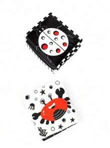 Newborn Toys, High Contrast Baby Books With Teethers, Black And White Infant Toys, Montessori Toys For 0-6-12 Months Early Brain Development, Sensory Learning Activity Gifts, Tummy Time Toystummy Time,Baby Toys,Baby Books