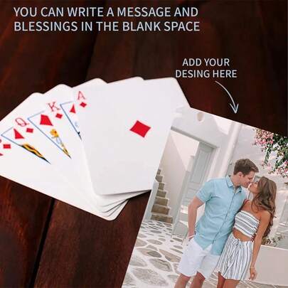 Customizable Photo Playing Cards For Couples - 54 Matte Finish Deck With Heart Design, Personalize With Your Photo For A Unique Touch - Ideal Anniversary Gift,Multi-Functional,Ornamental,Reusable,Modern,Colorful,Cute,Vintage,Cartoon,Kawaii,Custom,Personalized,Unique,Customized,Workers,Clients,Students,For Business/Work/Office,For School,Festive Calendar