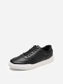 Marc Men's Casual Dress Sneakers Classic Lightweight Shoes, Fashion Walking Lace-Up Shoes - Black - View 5