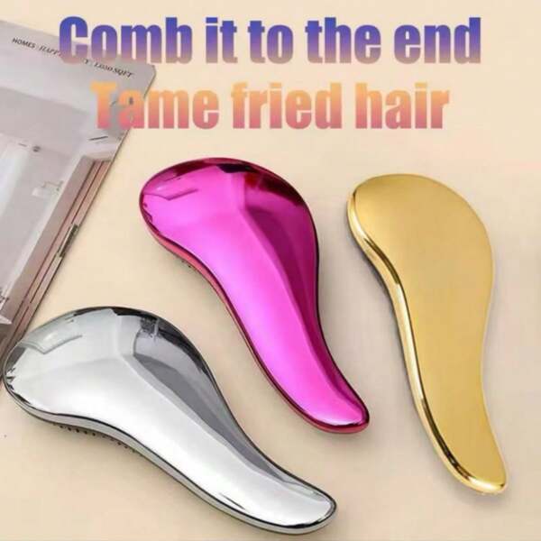 Women's Airbag Comb, Curly Hair Massage, Anti Knotting, Smooth Comb, Portable Anti-Static Royal Queen's Curved Comb Hair Styling Tool