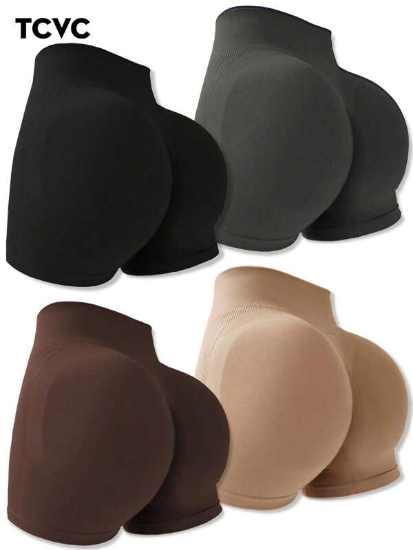 TCVC Women's Yoga Shorts, Skin-Friendly And Versatile, High Elasticity Abdomen Control And Hip Lifting, Indoor/Outdoor Yoga And Casual Wear Shorts