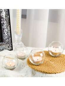 5 chiếc chân nến thủy tinh trong suốt, chân nến votive/nổi, chân nến tròn cho đám cưới, lễ đính hôn, tiệc chia tay cuộc sống độc thân, đồ trang trí trung tâm bàn tiệc, chân nến ước nguyện, bát đựng nến, chân nến tealight cho bàn ăn, đám cưới, bữa tối diễn tập, sự kiện ngoài trời và lễ kỷ niệm ngày lễ, chân nến trong suốt rỗng - Nhiều màu - Xem 11