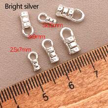 5/10/15pcs 18K Gold Plated Brass Tube Crimp Beads Crimp End Buckle Chain Connector Clasp For DIY Bracelet Necklace Keychain Jewelry Making Findings