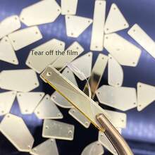 30pcs/Pack Geometric Shape Decor Patch, DIY Clothing Shoes Bags Decorations - Purple - View 3