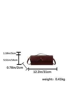 手风琴钱包，轻巧奢华小方形手提包，设计独特的简约斜挎包 - 紅色 - 查看 2