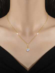 1 件不锈钢精致小吊坠项链，适合日常佩戴，理想的礼物