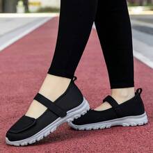 Women's Adjustable Barefoot Walking Shoes, Loose Fit Breathable Fabric Slip-On Flats, Suitable For Diabetes And Arthritis, Support Swollen Feet, Indoor/Outdoor Casual Sneakers, Lightweight Soft Sole, Comfortable Foot Care