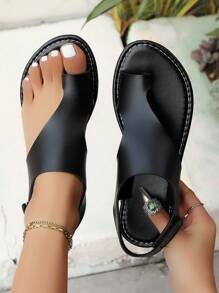 Spring/Summer New Elegant Women Flat Sandals, Fashionable Casual Beach Shoes, Non-Slip Wear-Resistant