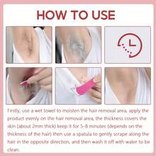 Water ice levin 150克温和脱毛膏，含透明质酸、维生素E和胶原蛋白 - 清洁无刺激