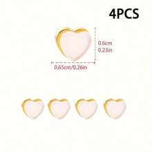 2pcs/6pcs Heart-Shaped Silicone Earplug Backs, Support Earrings From Falling Down