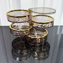 1pc 4-Layer Rotary Jewelry Storage Box, Organizer For Rings, Earrings, Necklaces, Multi-Layer Jewelry Display Stand Summer For Women Storage Organizer Gift Wedding - Multicolor - View 11