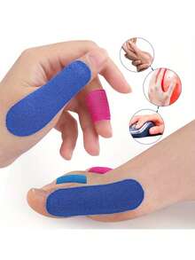 20 件透气弹性指带 - 男女通用灵活运动肌肉和拇指保护器，防摩擦运动绷带，适用于鼠标手、保龄球、体操 - 仅洗手，鼠标手支撑 | 弹性支撑 | 可拉伸材料 | 运动手指保护带健身房配件
