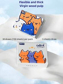 1/2/4 包旅行装便携式纸巾，干湿两用洁面纸适用于厨房、浴室、露营，轻便小巧 - 彩色 - 查看 2