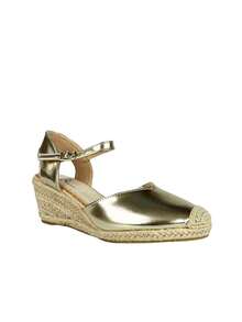 Women's High Wedge Espadrille Sandals, Espadrille Platform Sandals For Summer, High Wedge Sandals, Classic Espadrilles, Women's Sandals - 金色 - 查看 4