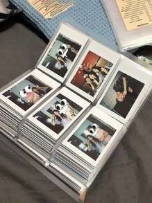 1pc 3 Inch Mini Album, Train Film Ticket Holder, Collectible Card Storage Pouch For Photo, Postcard