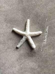 5 piezas Decoraciones de resina con forma de estrella de mar, decoración con estrella de mar de océano, obra de arte de estatua de resina, 5,8 cm - Perfecto para bodas, fiestas, manualidades para el hogar, adecuado para estanterías, sala de estar, oficina, cafetería, decoración, adornos y accesorios para el hogar, mejores regalos para cumpleaños, graduación, exhibición en el escritorio, decoración de entrada - Blanco - Ver 6