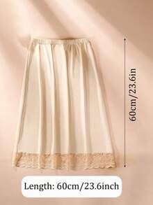 3 Pieces/2 Pieces Solid Color Length 35.4 Inches/31.5 Inches/27.6 Inches/23.6 Inches Multi Color Multi Specification Medium Long Lace Lace Lace Design Anti Glare Soft Anti-Static Inner Lining Half Waist Skirt Underskirt A-Line Hip Wrap Skirt, Suitable For Wearing In Spring, Summer And Autumn, Can Be Paired With Long Skirt To Prevent Glare. - Multicolor - View 13