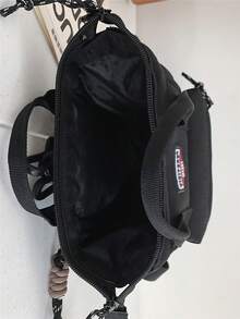 Nuevo bolso bandolera casual de un solo hombro para hombres, estilo vertical pequeño con gran capacidad, ligero y compacto - Negro - Ver 3