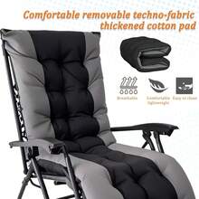 PERRTWDLF Deckchairs Deckchairs Garden Loungers Sun Loungers Adjustable Sun Loungers Terrace, Garden, Beach, Pool Loungers - 黑灰色兩件 - 查看 5