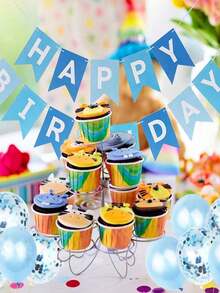 Happy Birthday Banner, Shiny Gold Funny Birthday Party Supplies, Suitable For Boys Girls Birthday Party, Birthday Decoration, Baby Room Hanging Decor, Baby Shower - Multicolor - View 7