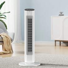 Havato Tower Fan 85°Oscillating Quiet Cooling 15H Timer Remote Control Powerful Standing 3 Wind Speed 2 Wind Modes LED Display Bladeless Portable LED Display,Bedroom Office, White - US A Type Plug(110-127V) - View 6