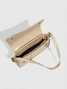 Burgundy Bag Minimalist Solid Color Women's Shoulder Bag Flap Shoulder Bag Baguette Bag Handbag Underarm Bag, Square Bag One Piece PU Leather Texture Bag, Patent Leather Crocodile Pattern PU Leather Material Fashionable And Versatile Elegant And Sexy Suitable For Hand-Held, One-Shoulder Work, Business, Commuting, Outdoor, Travel Bag Size 27*15*6*