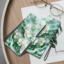 Funda de teléfono con estuche para tarjetas de piel sintética con tapa magnética con patrón de magnolia para Galaxy A12 A13 A14 A15 A16 A03 Core A04E A05s A06 A21S A22 5g A20e A23 4G A25 A26 A31 A32 5G A33 A34 A35 A36 A40 A40 A41 A50 A51 A52s A53 A54 A55 A56 A70 A71 4G - Multicolor - Ver 2