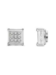 4 Pairs Stainless Steel Magnetic Stud Earrings, Fashion Cubic Zirconia Magnetic Non-Piercing Ear Clip For Men, Non-Piercing Puncture,Gold EarringsA Variety Of Styles, Free To Match Nostril Jewelry, Gifts For Friends Valentine's , Mom,Mother, Mother's Day, Gifts