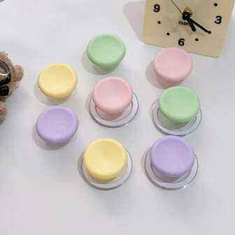 彩色圆形手机支架，有磁性和粘合选项，兼容智能手机，夏季兼容 、Android 手机，生日、家庭、朋友礼物，推拉式手机握把，手机支架，手机配件