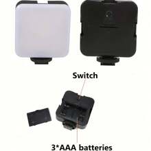 Un dispositivo de iluminación portátil con clip para teléfonos, portátiles y tabletas - Brillo ajustable para videoconferencias, transmisión en vivo, llamadas de Zoom, maquillaje y fotografía - Diseño compacto y elegante en negro con rotación de 180°, fabricado en material PP duradero