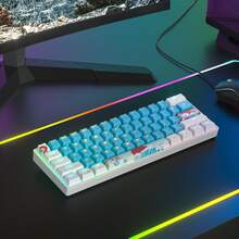 60% Mechanical Keyboard, Compact 60 Percent Gaming Keyboard RGB Backlit, 61 Keys Mini Keyboard, USB Wired Office Keyboard