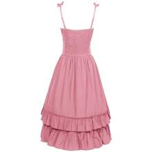 Vestido medieval sin mangas de estilo renacentista, época victoriana y gótica steampunk para mujer, inspirado en la moda europea y americana - Rosa - Ver 4