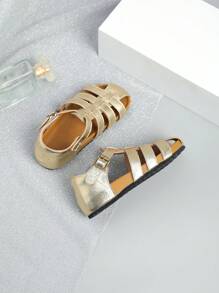 Summer New Girls Mid To Big Kids Open-Toe Flat Beach Sandals