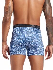 5 chiếc/gói quần boxer nam cỡ lớn, M-XXXXL, cạp chun in chữ (mẫu in bất đối xứng ngẫu nhiên) - Nhiều màu - Xem 8