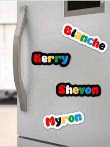 1pc Customized Colorful Text Acrylic Refrigerator Decoration Magnet, Wedding, Valentine's Day, Anniversary Gift, School Locker Decor Customized Fridge Magnet