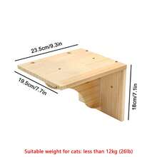 1pc Cat Wall Mansion, Sturdy Cat Wall Frame And Perch, Cat Wall Furniture For Playing, Climbing And Resting, Wooden Cat House, Max Load 12kg (26lb)