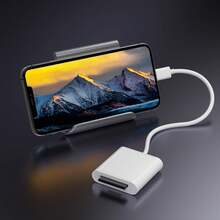 2 槽 SD/TF 读卡器适配器、相机查看器 SD 卡适配器、便携式即插即用，兼容 iPhone 15/16/iPad/相机/和其他 Type-C 设备