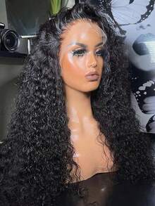 bling hair Perruques Lace Front Wigs Deep Wave, cheveux humains pré-épilés, 13x6 et 13x4, densité 180 %, pour femmes - SNatural - Voir 2