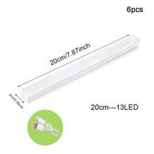 6pcs/Pack LED Motion Sensor Cabinet Lights, USB Rechargeable Night Lights, Suitable For Kitchen, Wardrobe, Stairs, Corridor, Shelf Lighting