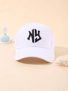 1/3 Embroidery NY Letter Baseball Cap, Adjustable Unisex Design - Breathable & Comfortable, Casual Daily Wear, Simple, Stylish, Versatile, Sun Protection, Breathable, Adjustable, Convenient For Traveling & Gifting