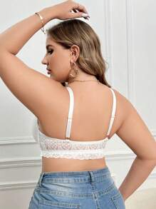 Sujetador con cierre delantero con aros para mujer de talla grande con estilo y sexy