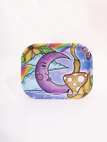 1 khay cuộn bằng thiếc in nhiều họa tiết, khay đựng thuốc lá Waking, phụ kiện dụng cụ hút thuốc lá, kích thước cổ điển 18 * 14cm, quà tặng ngày lễ - Nhiều màu - Xem 5