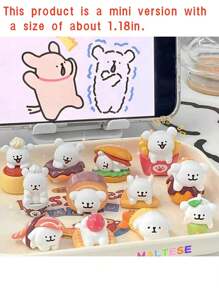 2 Thread Happy Puppy Stickers Creative Blind Box Cute Puppy Animal Pop Hand Action Figure Tabletop Decoration Valentine's Day Gift Women's Birthday Gift Birthday Gifts Graduation