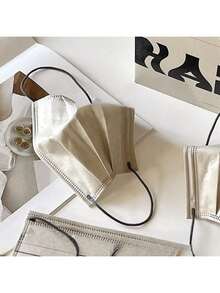 10 件装优雅简约风格一次性口罩大气美学防护口罩成人独立包装 - 彩色 - 查看 3