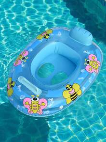 1 pieza Flotador hinchable para natación con diseño de dibujos animados - Azul - Ver 2