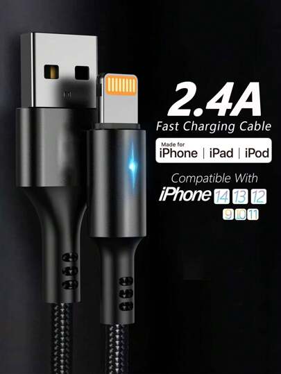 BinBoom Schnell-Ladekabel mit MFi-Zertifizierung, kompatibel mit iPhone 14/13/12/11 Pro Max/Xs Max/Xr/Xs/X/8/7 Plus, kompatibel mit iPad und