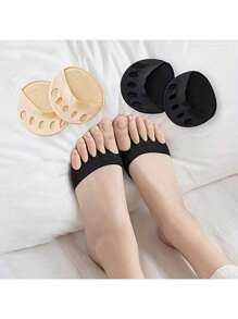 Women's Five-Toe Forefoot Pads For High Heels, Comfortable Half Insoles For Foot Care, Non-Slip Toe Socks Inserts