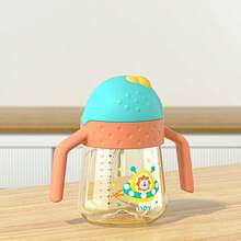 300ml/10oz 大容量婴儿/幼儿学习饮水杯带吸管 - 橘色 - 查看 8